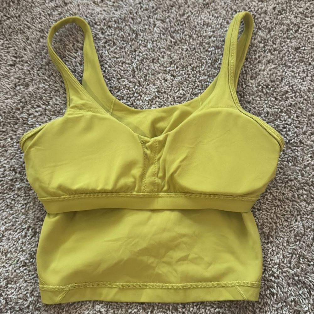 Lululemon Align Crop Tank Nulu 🍐 Yellow Pear Green Size 8 A/B Cup - Picture 8 of 9